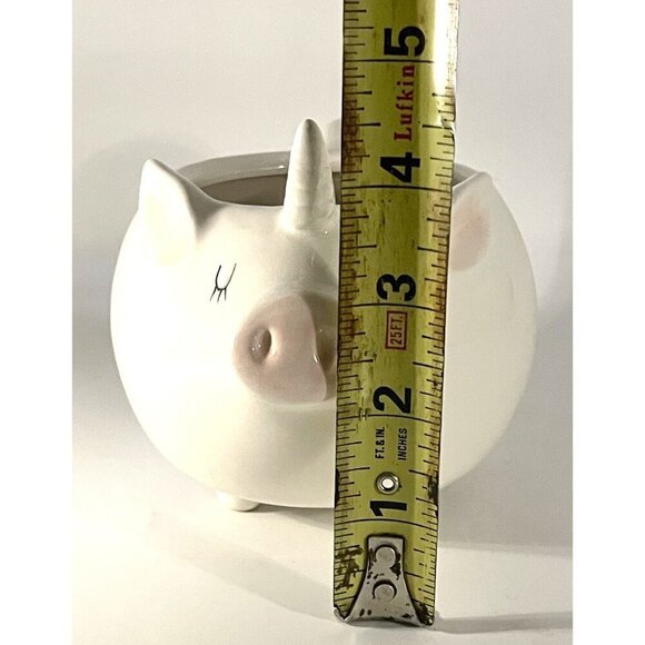 Arlington Design Pigicorn Mug with Legs Pig Unicorn Piggy Pot Planter Cup - Picture 10 of 11